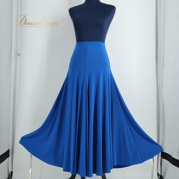 社交ダンス 衣装 スカート ジャンティ gentil ブルー系 青 無地