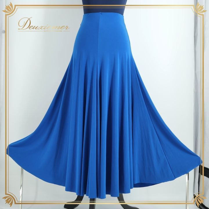 社交ダンス 衣装 スカート ジャンティ gentil ブルー系 青 無地