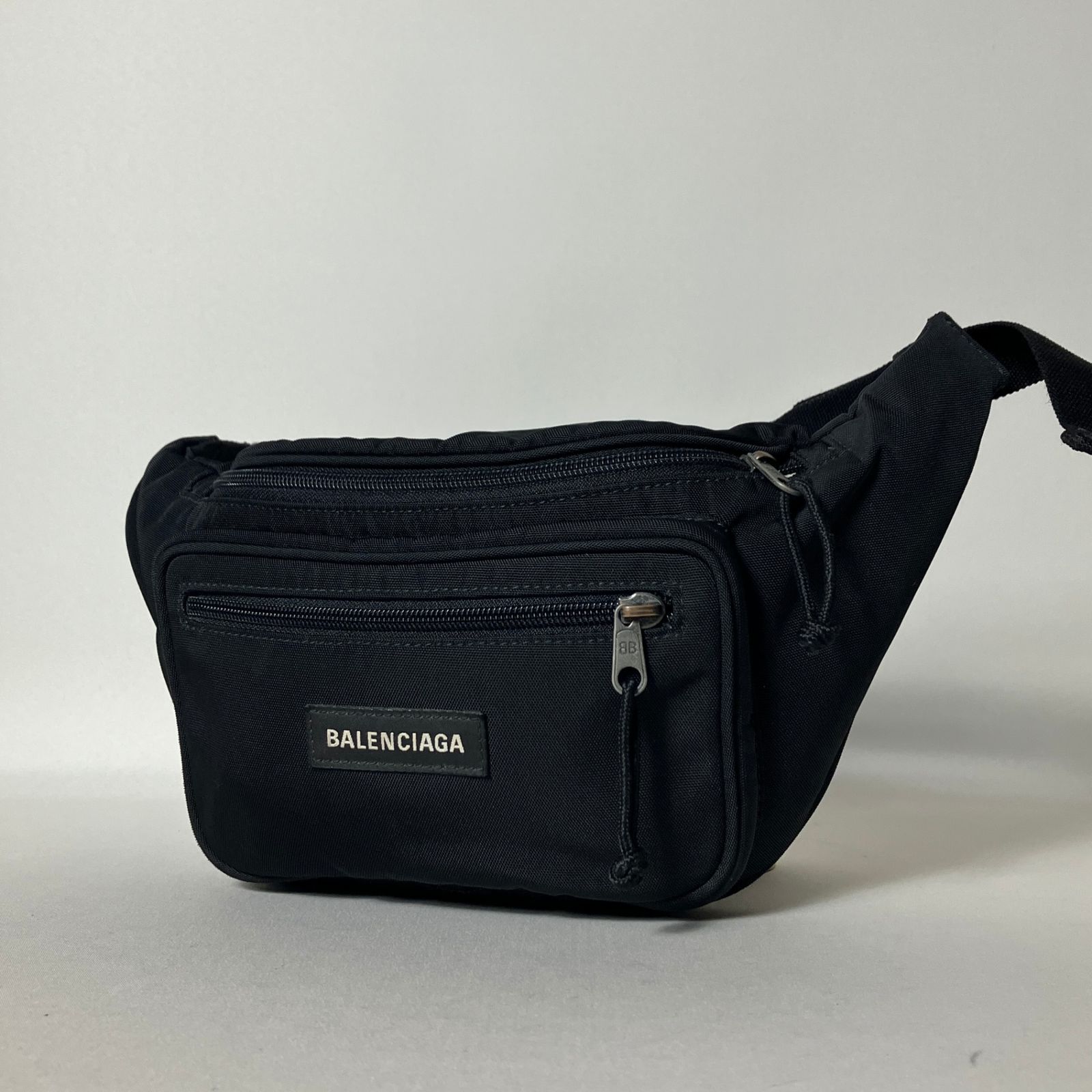 2510-297| |バレンシアガ ボディバッグ ナイロン レザー ブラック