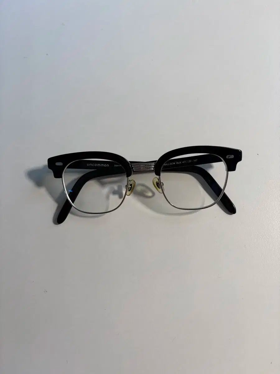  アンコモンアイウェア ウィルソン ブラック シルバー メガネ willson ブローフレーム サングラス 小物