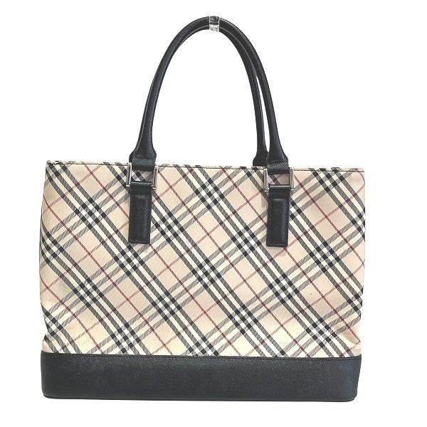 バーバリー BURBERRY ノバチェック キャンバス×レザー バッグ ハンドバッグ レディース