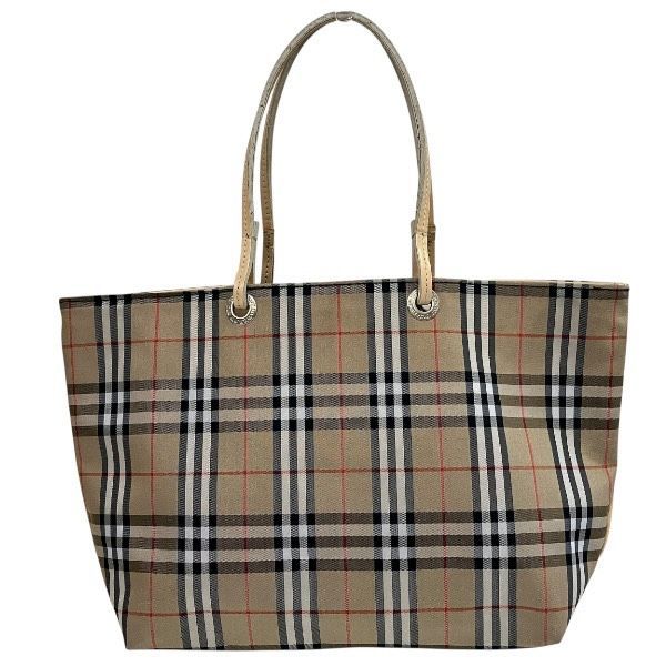 バーバリー BURBERRY ノバチェック ナイロン×レザー バッグ トートバッグ レディース