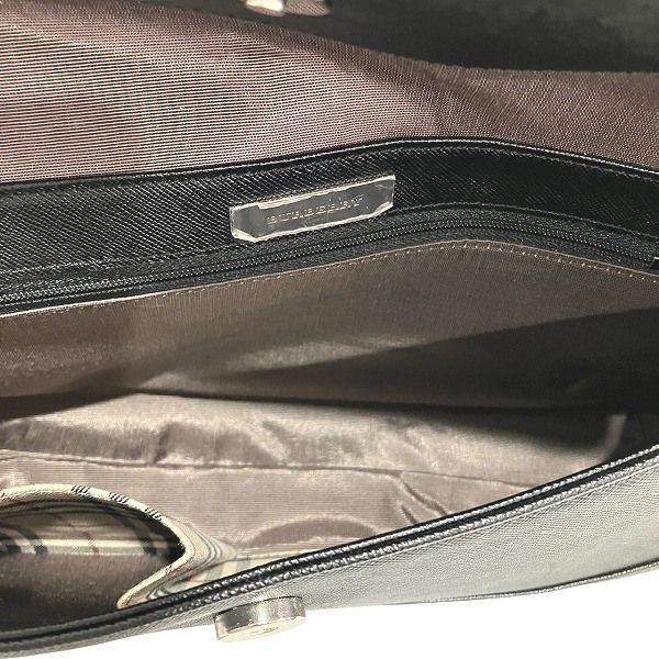 バーバリー BURBERRY ブラック レザー バッグ ハンドバッグ レディース MERCADOAVALIA_COM_BR