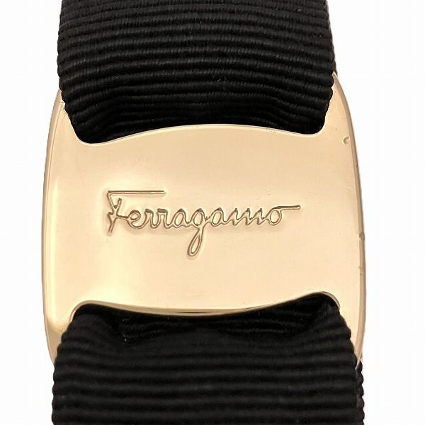 フェラガモ ヴァラリボン バレッタ ブラック ブランド小物 ヘア レディース