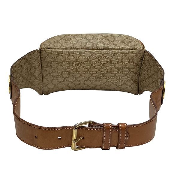 セリーヌ Celine マカダム ベージュ バッグ ウエストポーチ ボディバッグ レディース