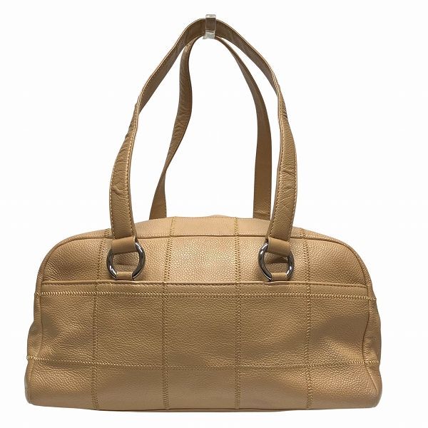 シャネル CHANEL チョコバー A26135 ベージュ キャビアスキン バッグ ハンドバッグ レディース