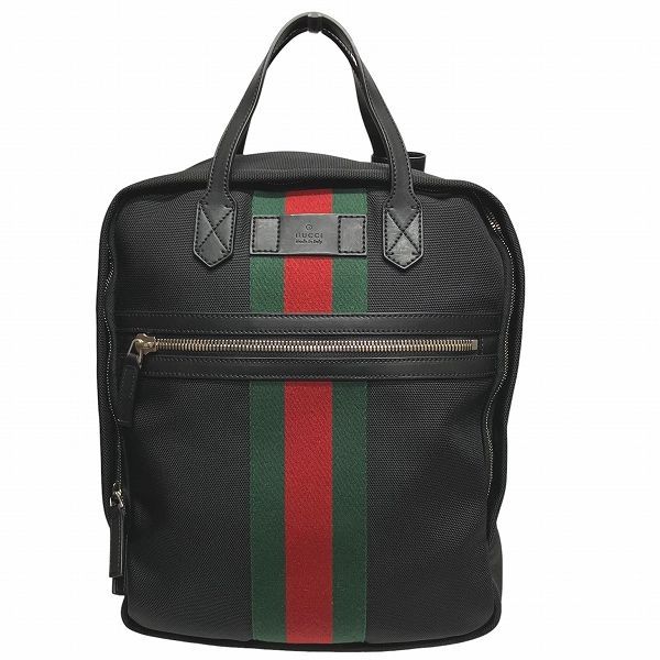 グッチ GUCCI シェリー 495558 ウェブストライプ 2way バックパック バッグ リュック ユニセックス