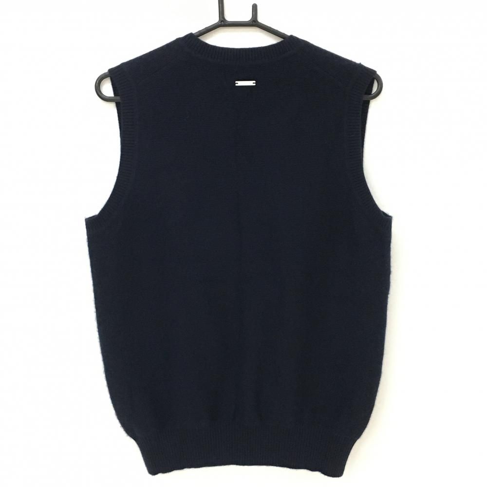 マスターバニー ニットベスト ネイビー カシミヤ メンズ 5 L ゴルフウェア MASTER BUNNY EDITION