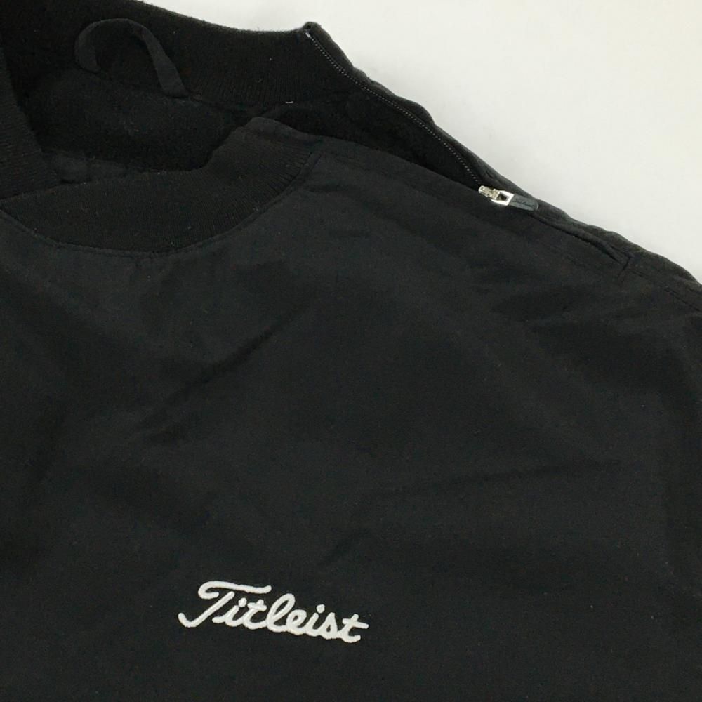 タイトリスト 中綿スニード 黒 肩ジップ ロゴ刺しゅう ブルゾン メンズ