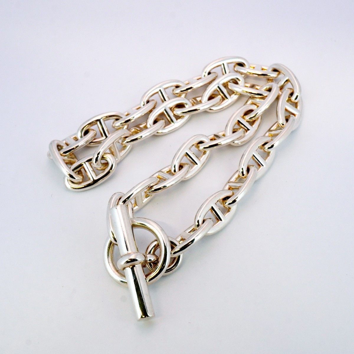 ☆SALE【5jmb0529】エルメス ネックレス シェーヌダンクル GM 29コマ