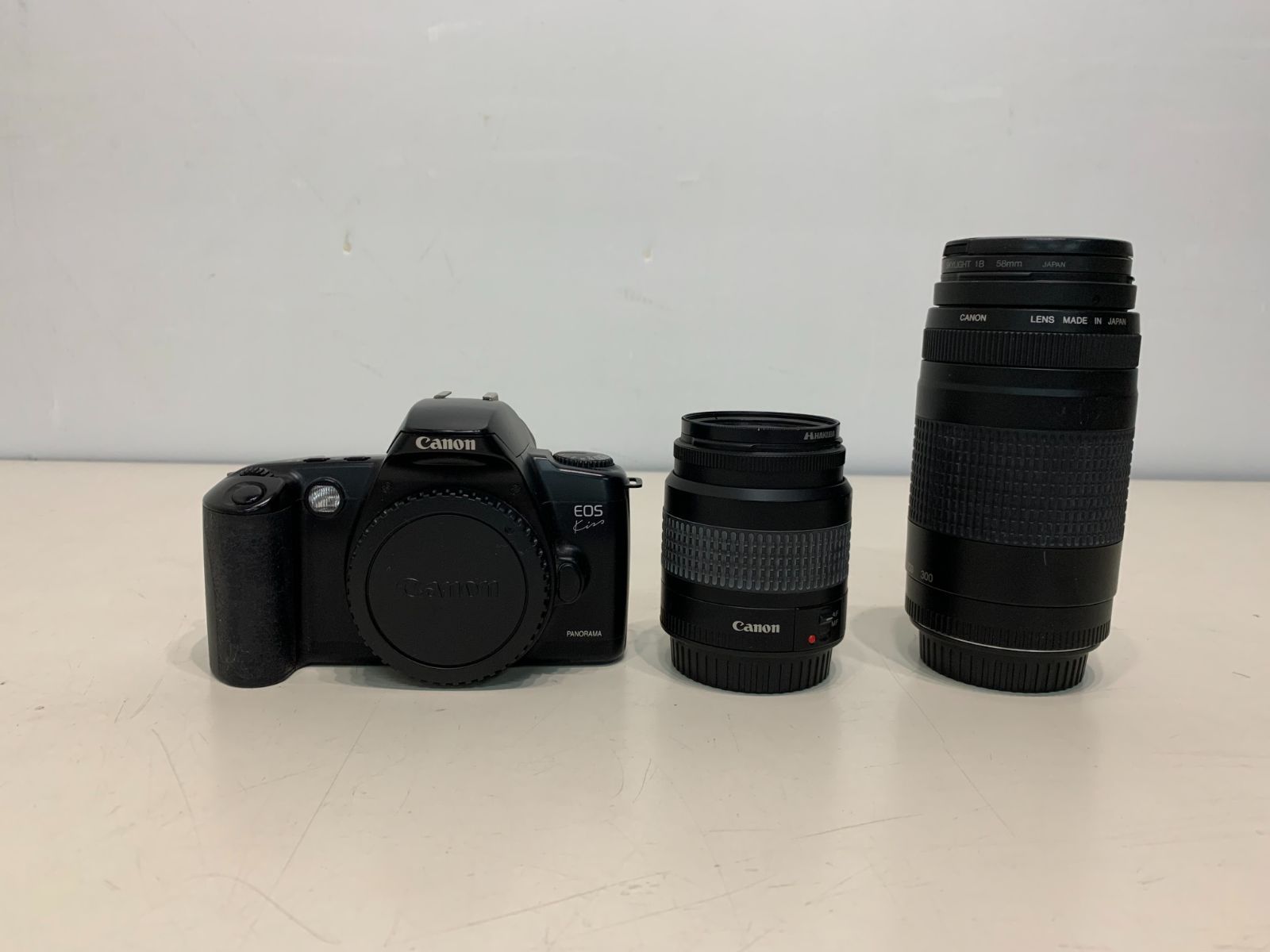 ジャンク品 キャノン EOS KISS 一眼レフフィルムカメラ レンズセット