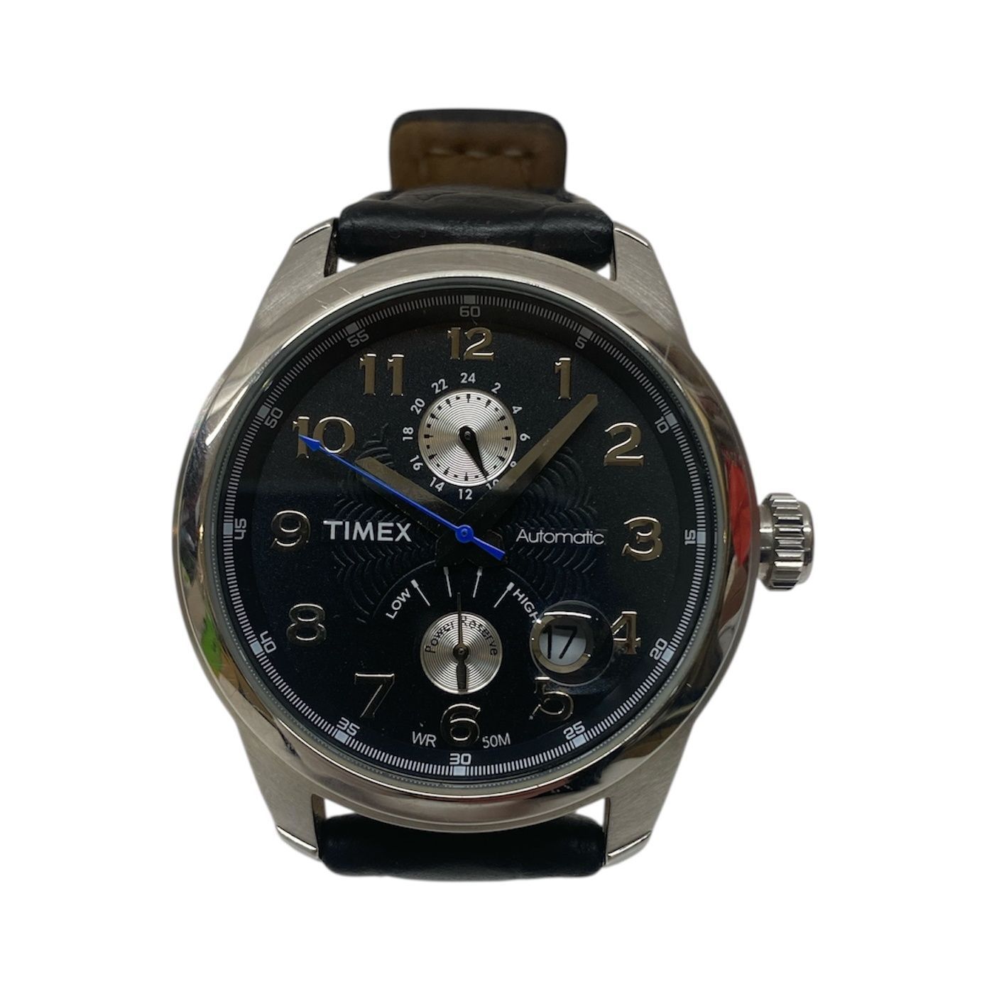 管理番号-SK タイメックス TIMEX オートマチック 自動巻 T2D931 カレンダー パワーリザーブ メンズ 腕時計