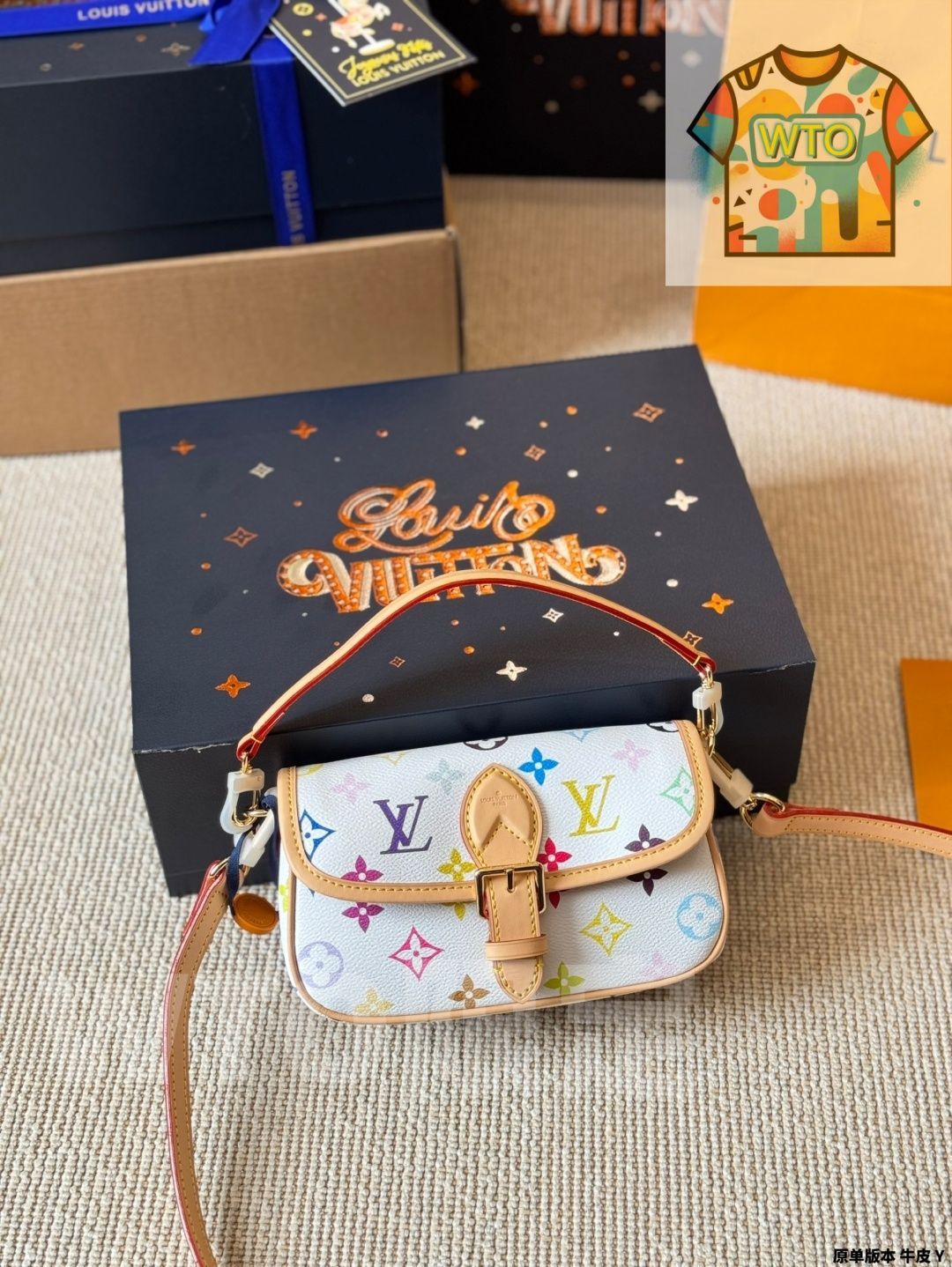 今日 LV Nano Diane ノーマルディアン 牛皮アンダーアームバッグ