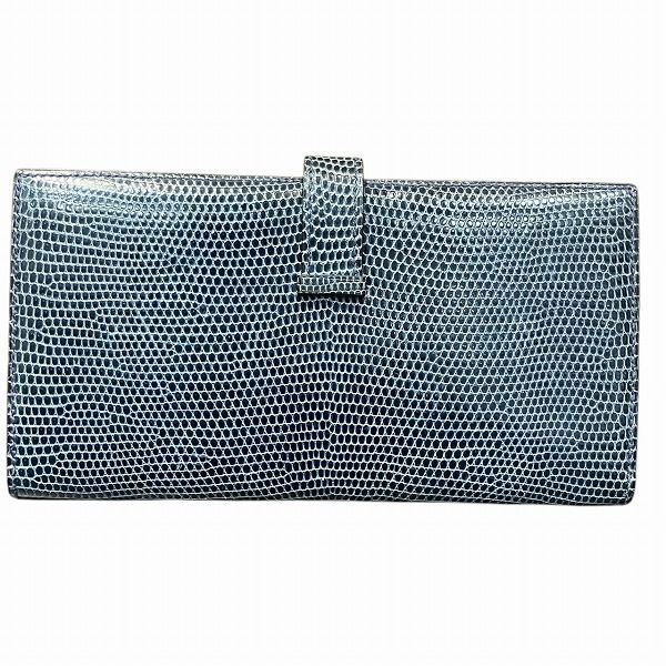 エルメス Hermes ベアン リザード 財布 長財布 ユニセックス