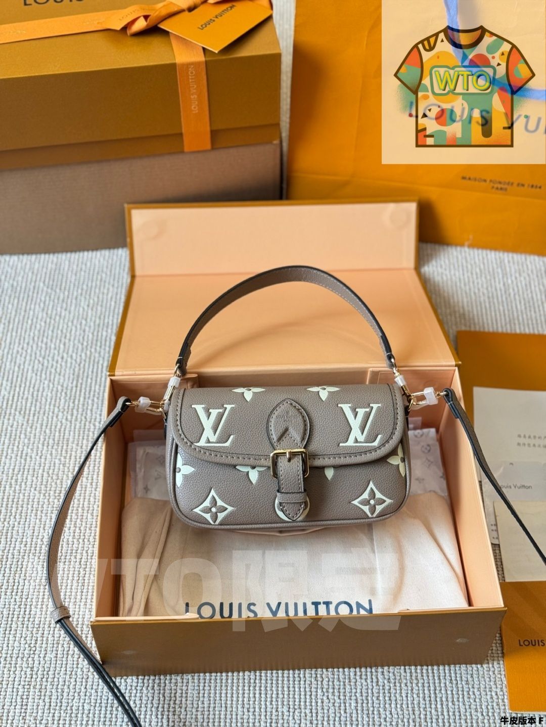 今日 LV nano Diane ナノ ダイアン 牛革 アンダーアーム バゲット 18-WTO輸入2