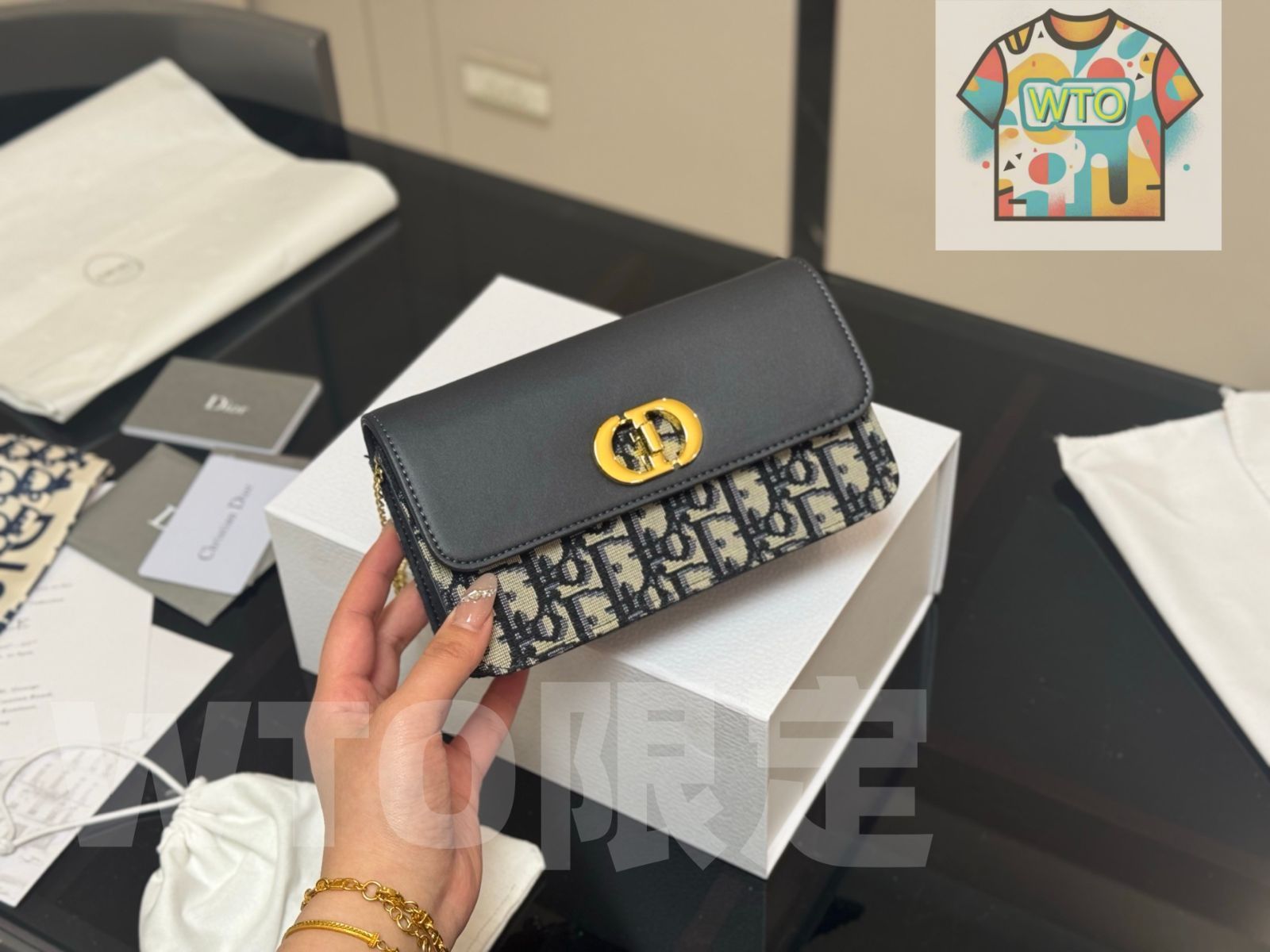 今日 Dior Montaigne Chain ディオー モンターニュ チェーン 19×11cm