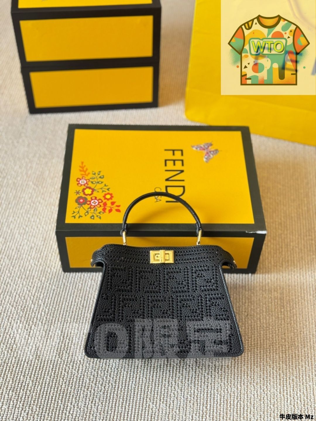 今日 FENDI フェンディ ホワイト Cuoio Romano レザー ハンドバッグ