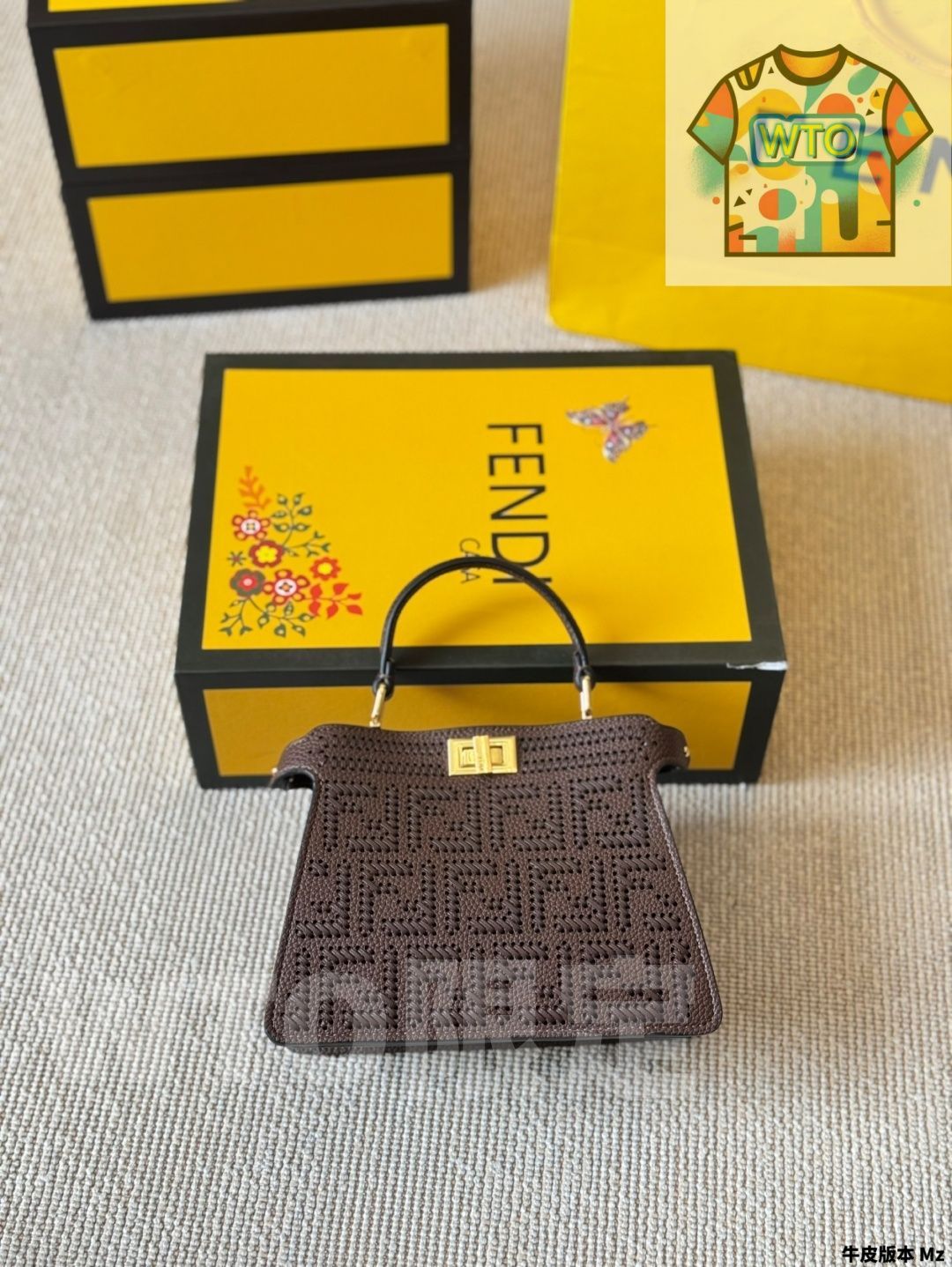  今日 FENDI フェンディ ホワイト Cuoio Romano レザー ハンドバッグ ショルダーバッグ ショルダーバッグ