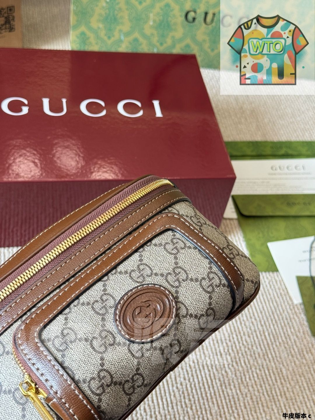今日 Gucci 胸バッグ ウエストバッグ グッチ プリント チェストバッグ