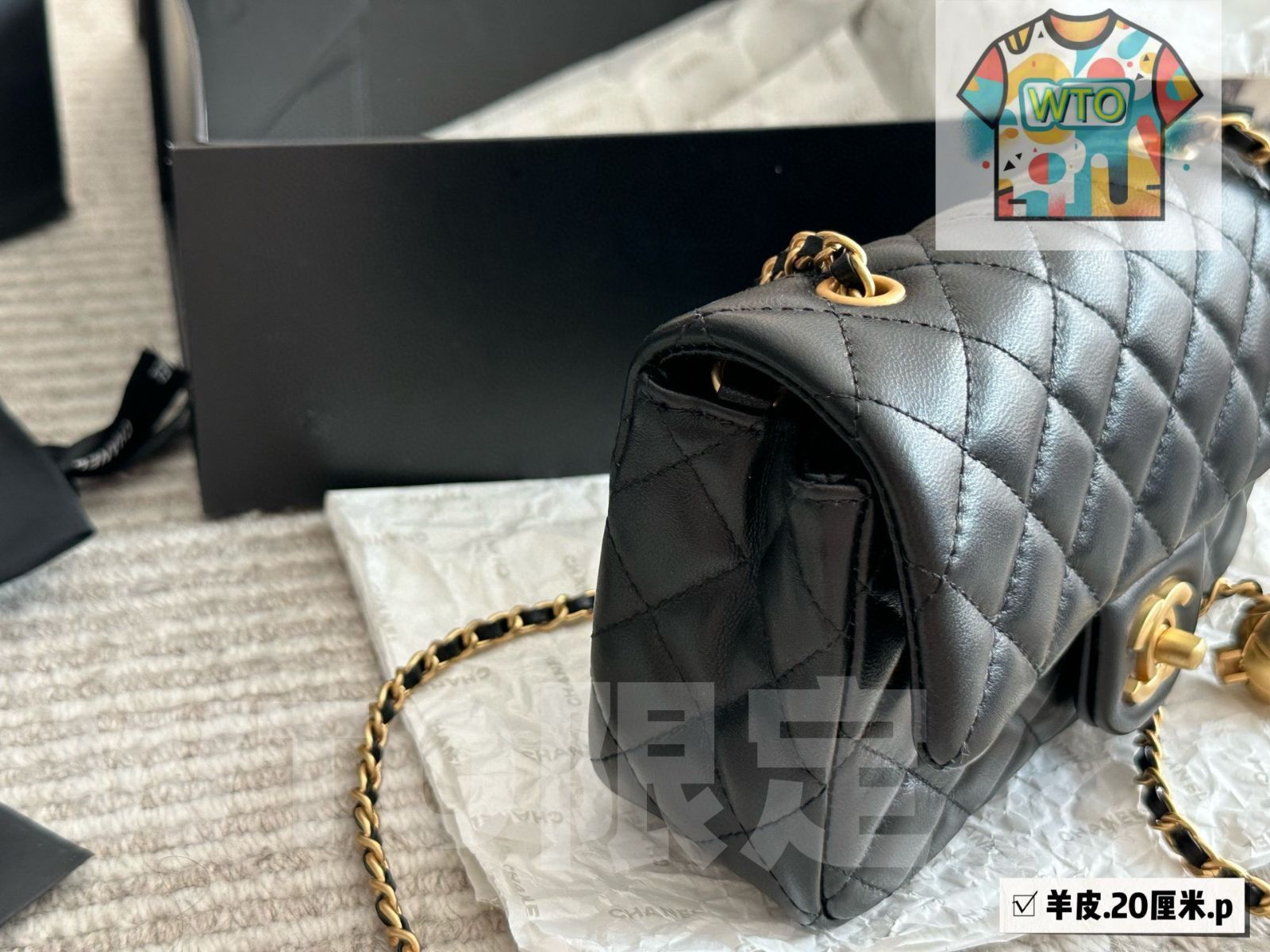 今日 Chanel G en Ball CF20 Black シャネル ゴールデンボール CF20 ブラック-WTO輸入2