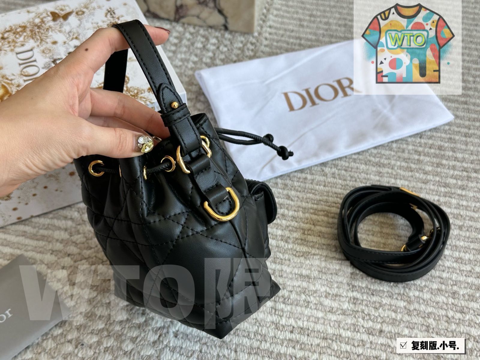  今日 DIOR CARO Leather Series Small ディオール カロ レザー スモール ショルダーバッグ ショルダーバッグ