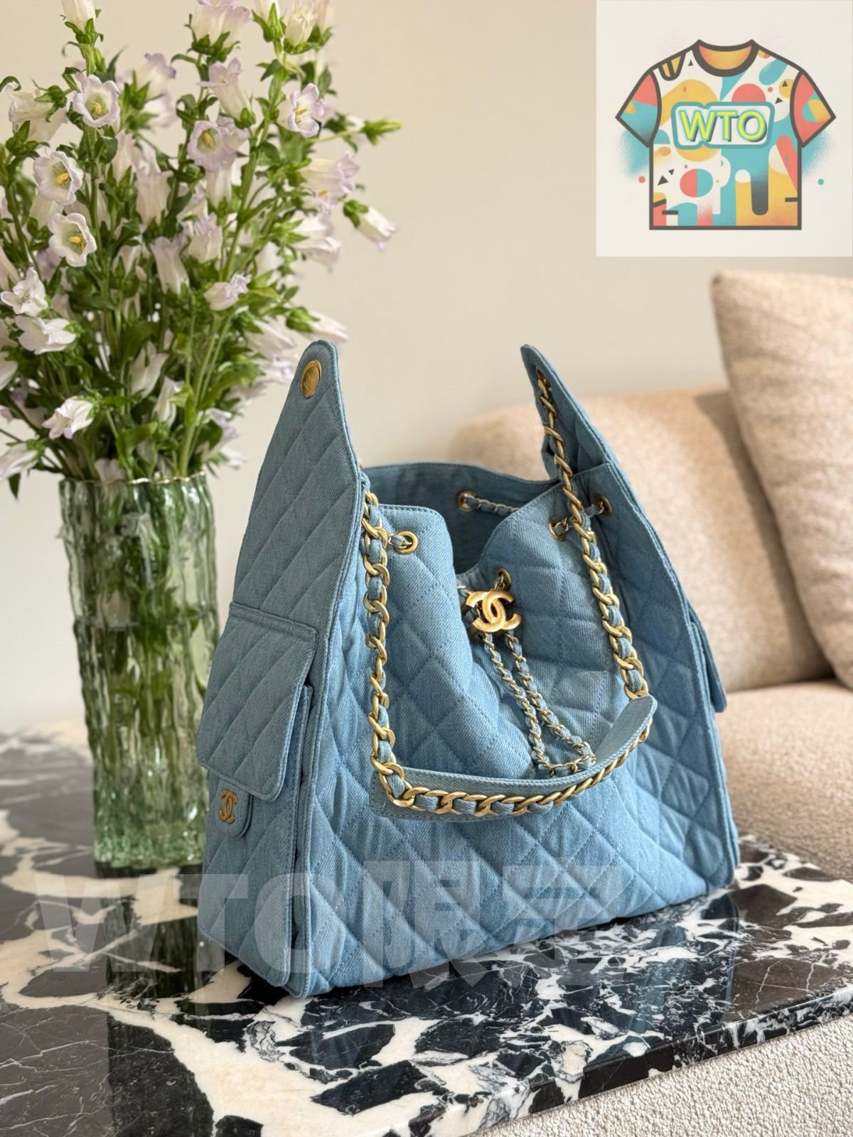 今日 Chanel Hobo Underarm Bag Hippie シャネル ホボ アンダーアームバッグ ヒッピー -WTO輸入2