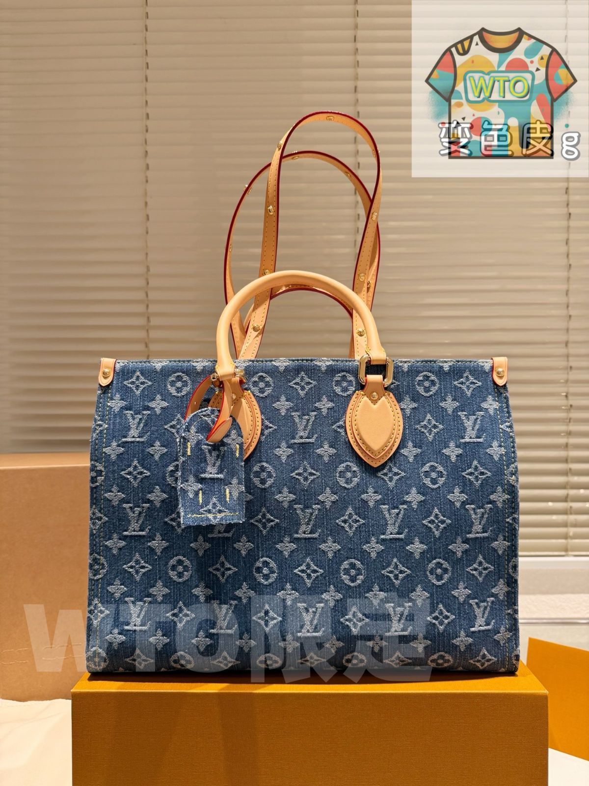 今日 LV デニム Onthego 35cm エルヴィ デニム オンザゴ 35 センチ