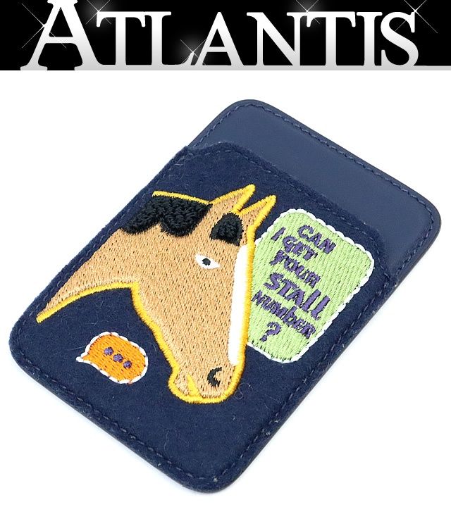 広尾店 エルメス HERMES エマン ストール ナンバー カードケース W刻印 17666