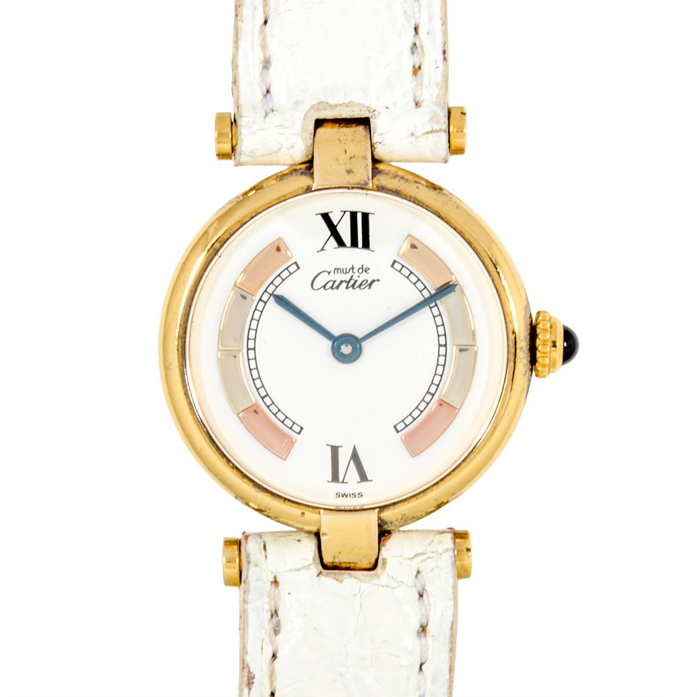 カルティエ Cartier マストヴァンドーム ヴェルメイユトリニティ 腕時計 ホワイト文字盤 レディース