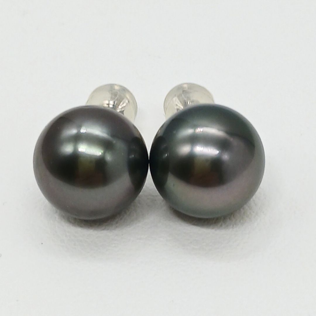 黒蝶真珠　ピアス　タヒチ産パールSA15 タヒチ黒蝶真珠 ピアス11mm K18YG -Aurora Lagoon- | 南洋真珠ピアス