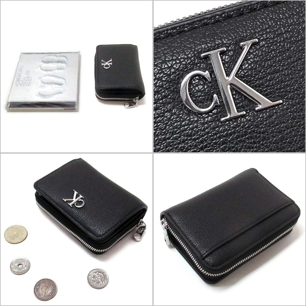 Calvin Klein Jeans カルバンクライン アウトレット サイフ ロゴ ウォレット コンパクト財布 ミニ財布 二つ折り財布 4K1009G 001