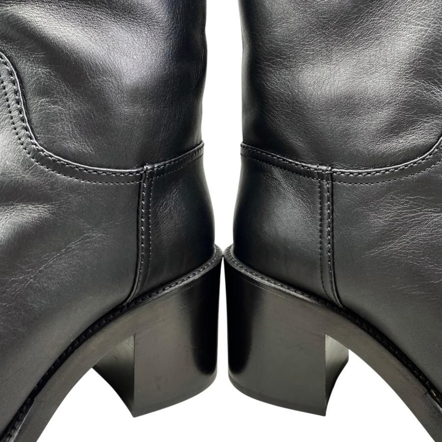 ☆E4533 シャネル ロングブーツ ココマーク G39614 37サイズ レザー