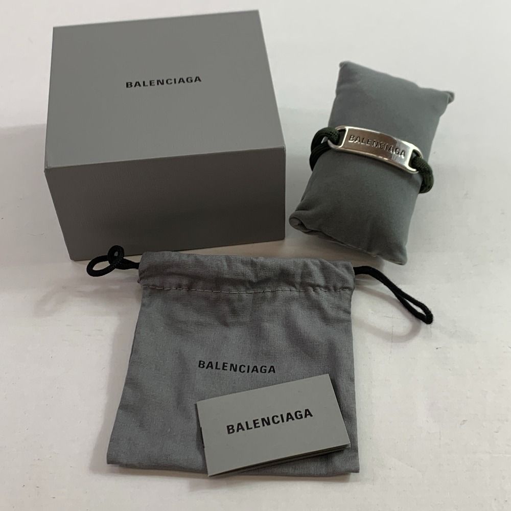 04w5251 BALENCIAGA バレンシアガ ブレスレット PLATE 656410-TZX4S-7044 グリーン ロゴプレートブレスレット 八王子店 MERCADOAVALIA_COM_BR