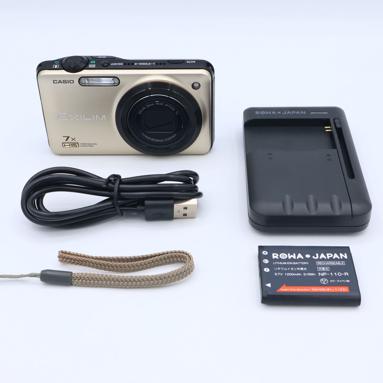 CASIO カシオ デジタルカメラ EXILIM EXZR15GD 1610万画素 光学ズーム7倍 EX-ZR15GD ゴールド 251028_12012644A