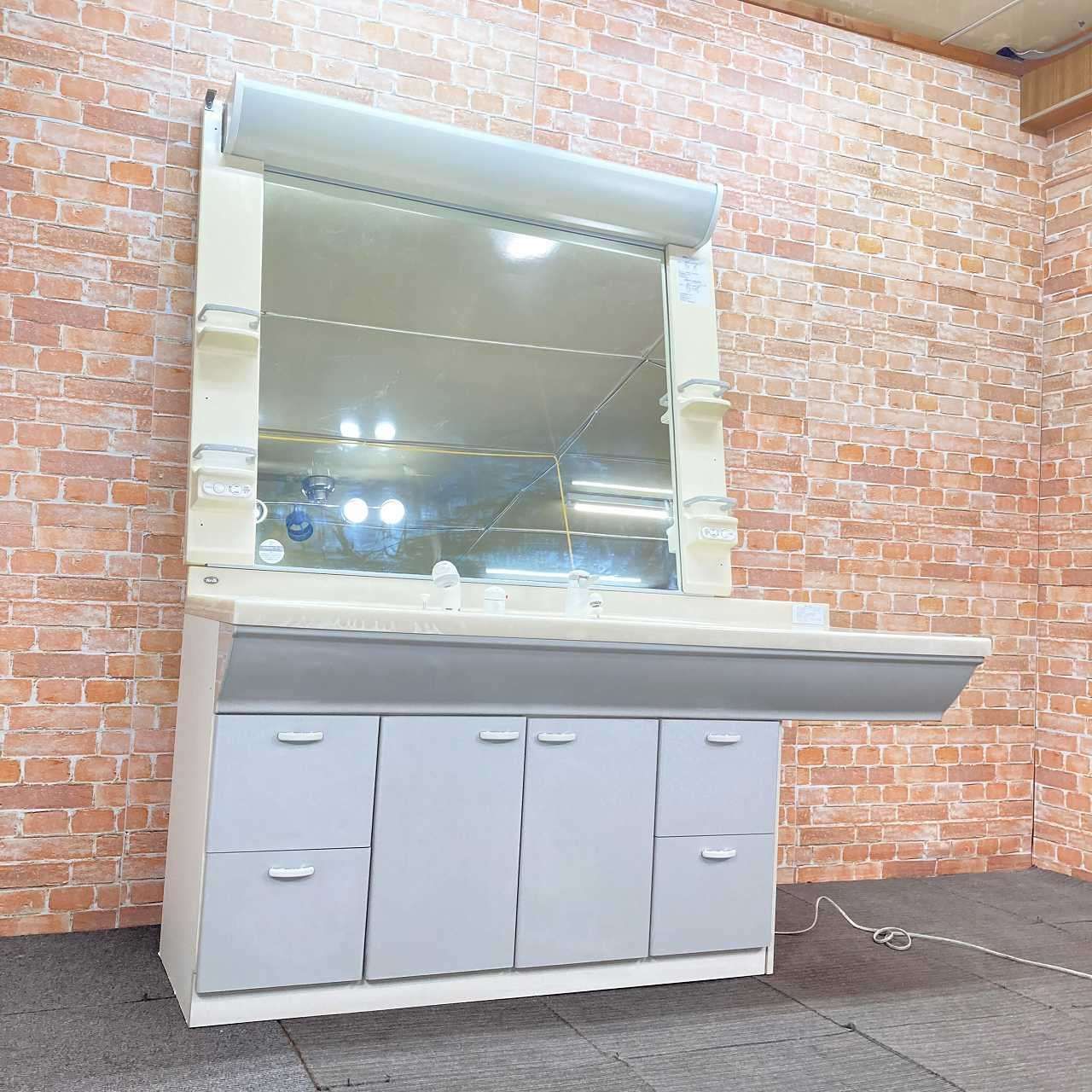 品 NAiS 松下電工 ダブル洗面台 手洗台 洗面化粧台 ミラーキャビネットのセット 幅165cm GLS12FA2LG 53K