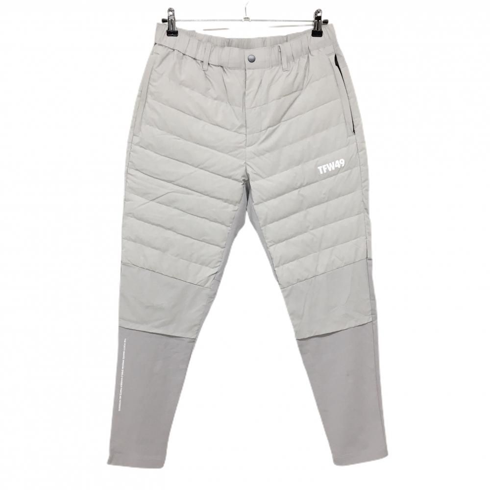 ティーエフダブリュー 切替ダウンパンツ ライトグレー 一部ダウン メンズ L ゴルフウェア モデル TFW 49