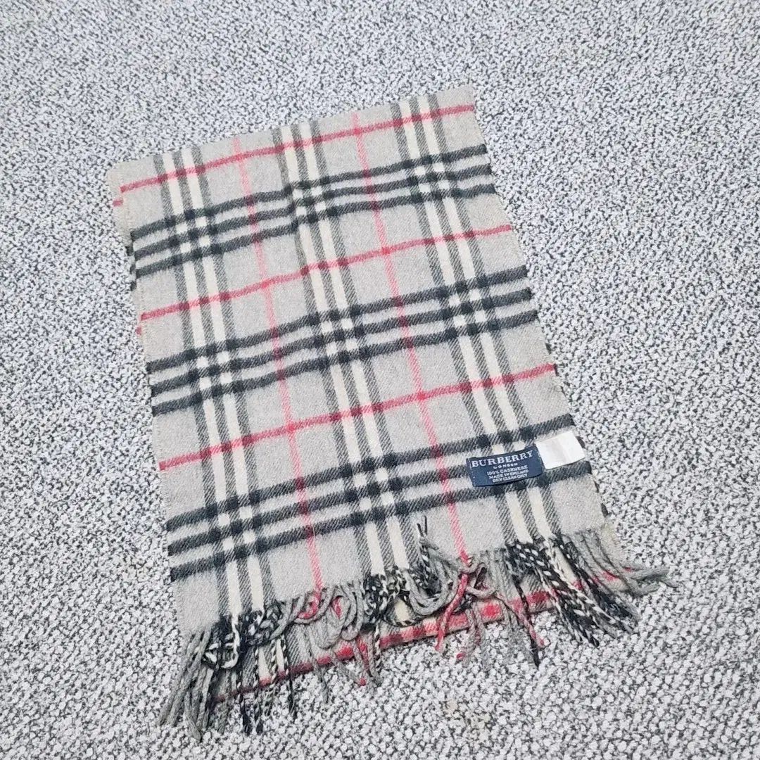 バーバリー カシミア マフラー グレー チェック