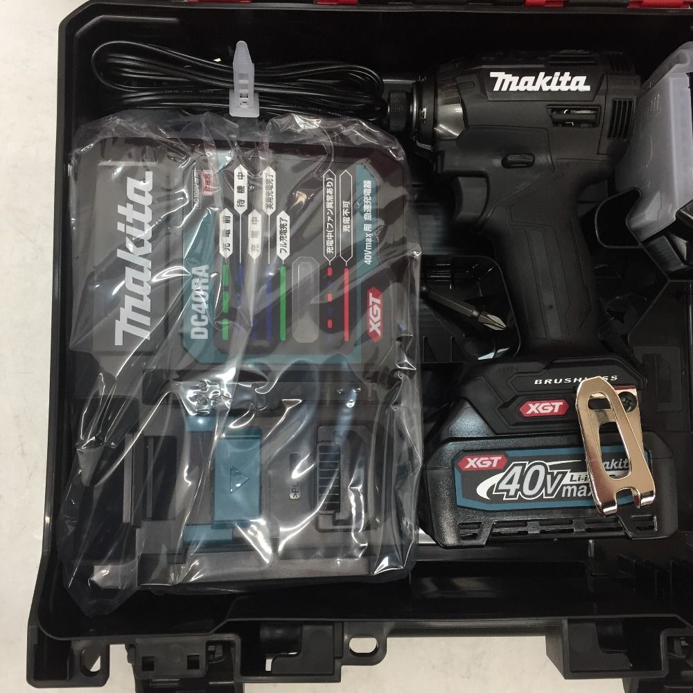  makita マキタ 40 Vmax 2 5 Ah 充電式インパクトドライバ 黒 ケース 充電器 バッテリ セット レンチセット 作業用エプロン 電動インパクトドライバー ドリル ドライバー レンチ