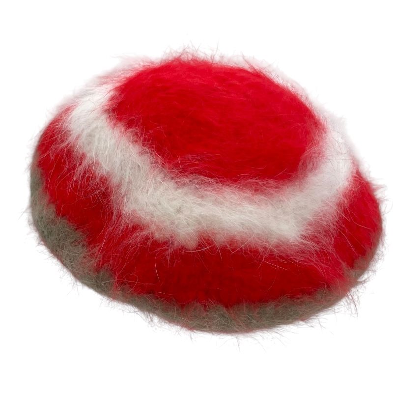 グッチ GUCCI ニットベレー帽 429845 レッド アンゴラ レディース その他ファッション雑貨