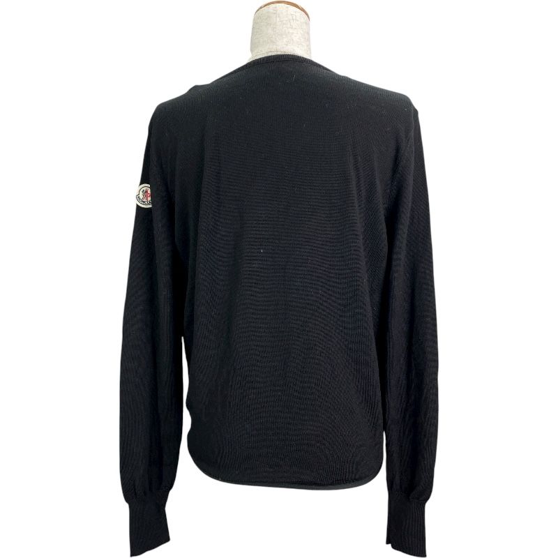 モンクレール MONCLER ナイロン切替ニットカーディガン G10939B71600 A9361 ブラック ウール レディース カーディガン