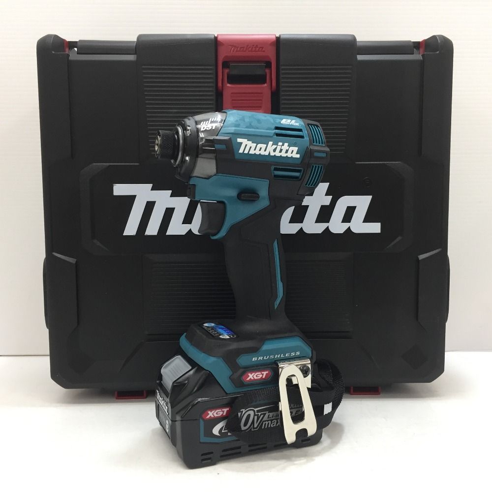 makita マキタ 40Vmax 2.5Ah 充電式インパクトドライバ 青 ケース 充電器 バッテリ2個セット TD002GRDX