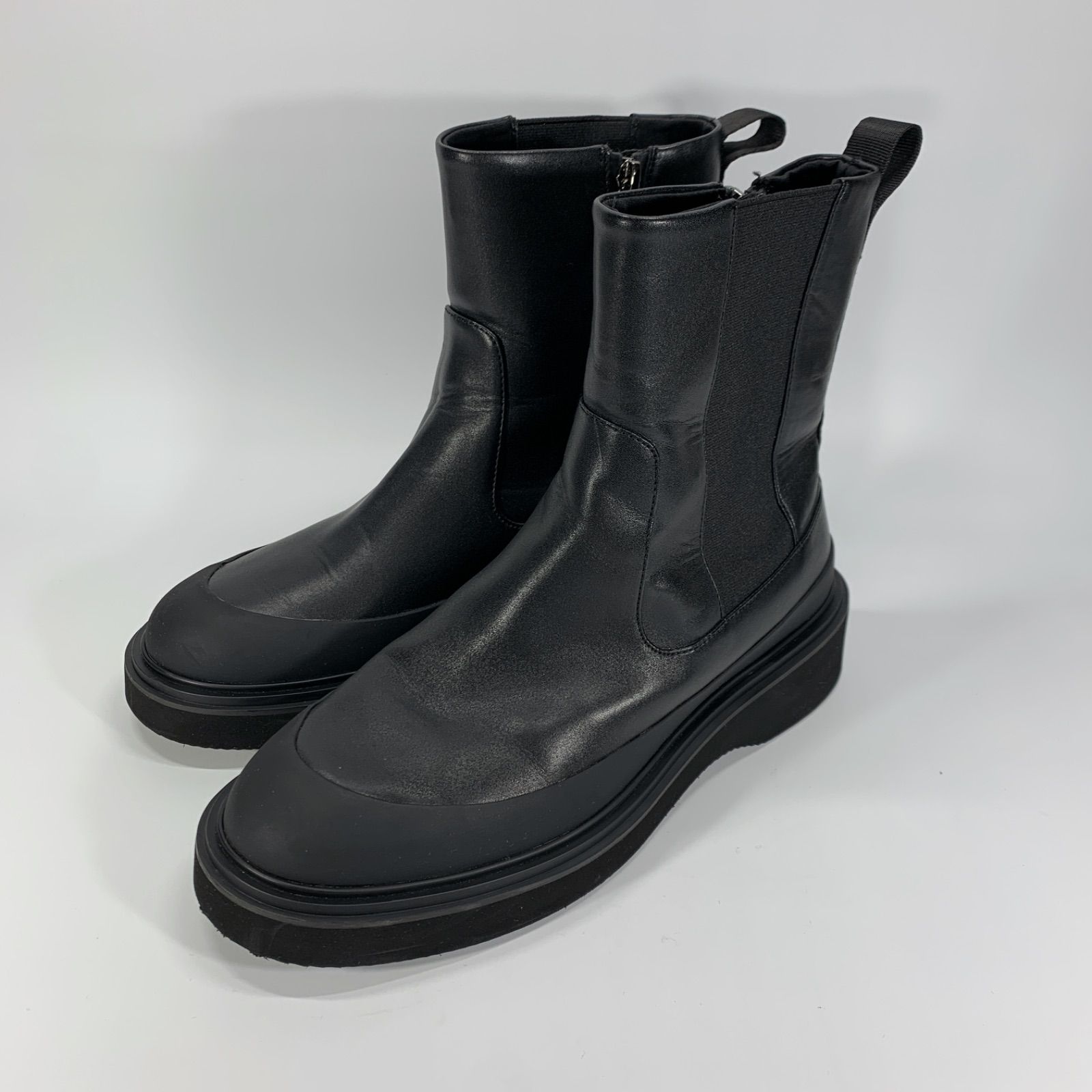 ◯ tsumori chisato WALK ツモリチサト サイドゴア レインブーツ 24 ブラック 撥水