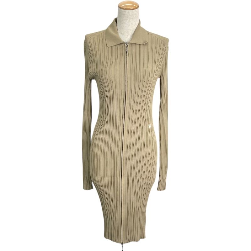 バーバリー BURBERRY ワンポイントロゴリブニットワンピース 8084710 ベージュ ビスコース レディース ワンピース
