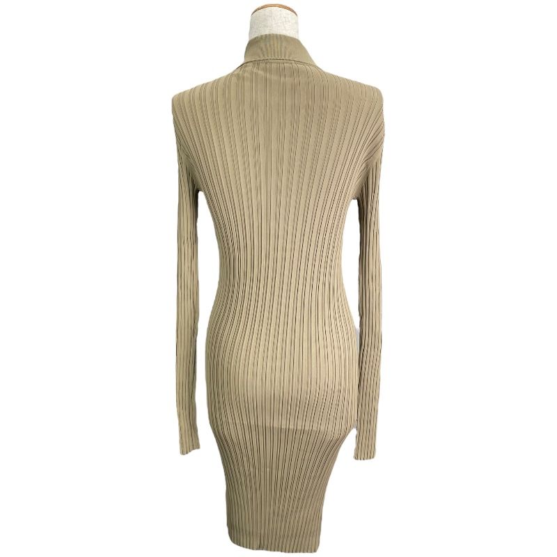 バーバリー BURBERRY ワンポイントロゴリブニットワンピース 8084710 ベージュ ビスコース レディース ワンピース