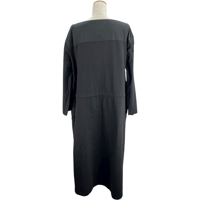 モンクレール MONCLER ABITO ロングスリープワンピース G10938I72900 ブラック コットン レディース ワンピース