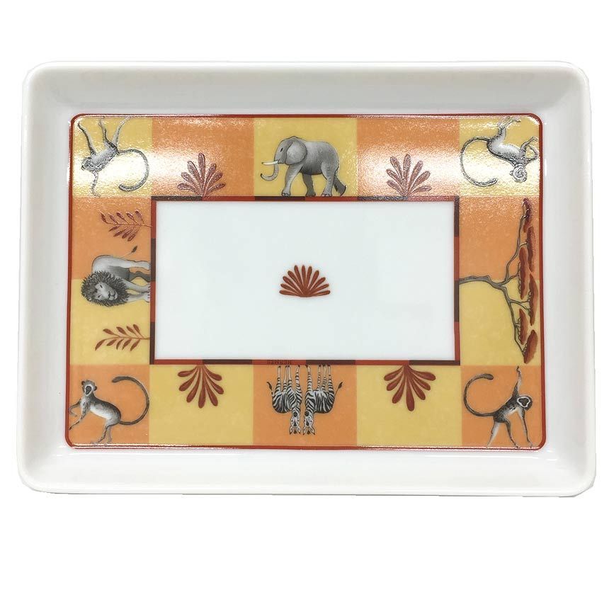 HERMES エルメス AFRICA アフリカ オレンジ トレイ プレート 小物入れ 新古品 aq11881