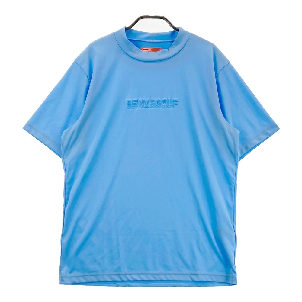 サイズ L BEAMS GOLF ビームスゴルフ モデル モックネック 半袖Tシャツ ブルー系 240101555847 ゴルフウェア メンズ ストスト