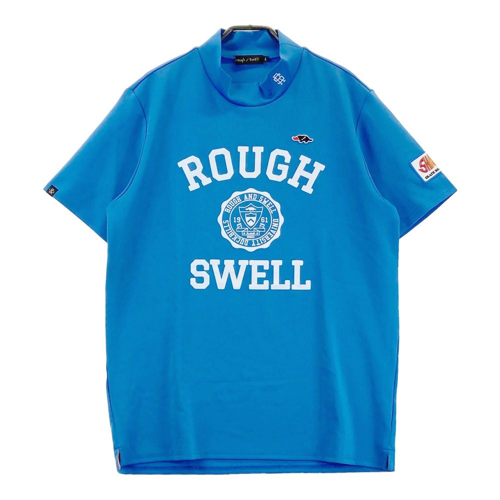 サイズ L ROUGH-SWELL ラフアンドスウェル モデル モックネック 半袖Tシャツ カモノハシ ブルー系 240101555850 ゴルフウェア メンズ ストスト