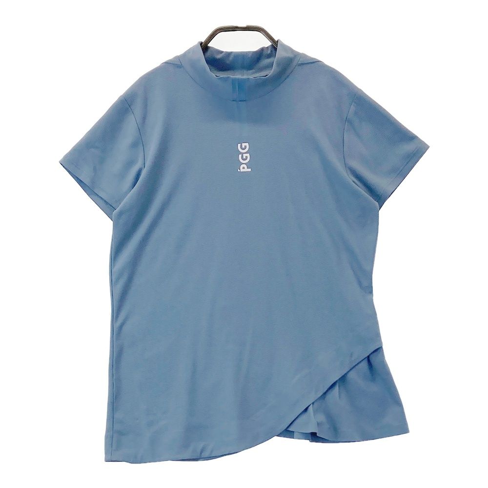 サイズ 1 PGG PEARLY GATES パーリーゲイツ モデル ハイネック 半袖Tシャツ ブルー系 240101556578 ゴルフウェア レディース ストスト