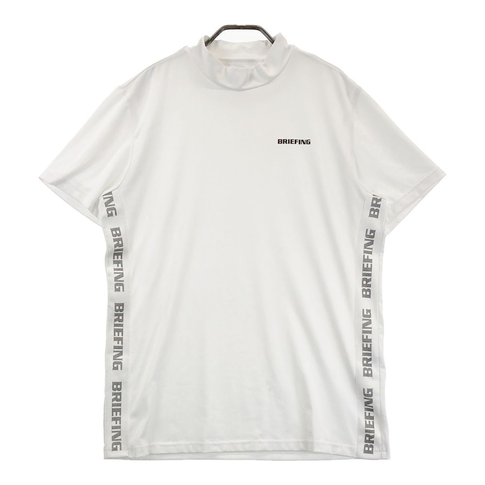 サイズ L BRIEFING GOLF ブリーフィング モデル ハイネック 半袖Tシャツ ロゴライン ホワイト系 240101557211 ゴルフウェア メンズ ストスト